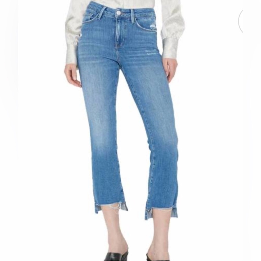 Frame Le Crop Mini Boot Jeans - Raw Uneven Wavy Hem